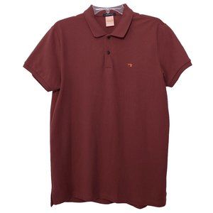 🎃Scotch & Soda Burgundy Short Sleeve Polo Shirt